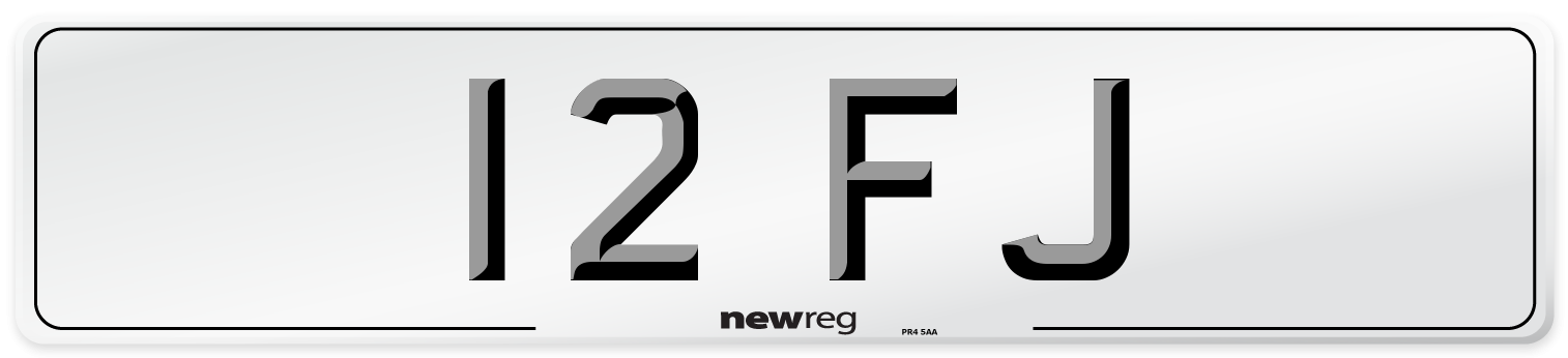 12 FJ Number Plate from New Reg